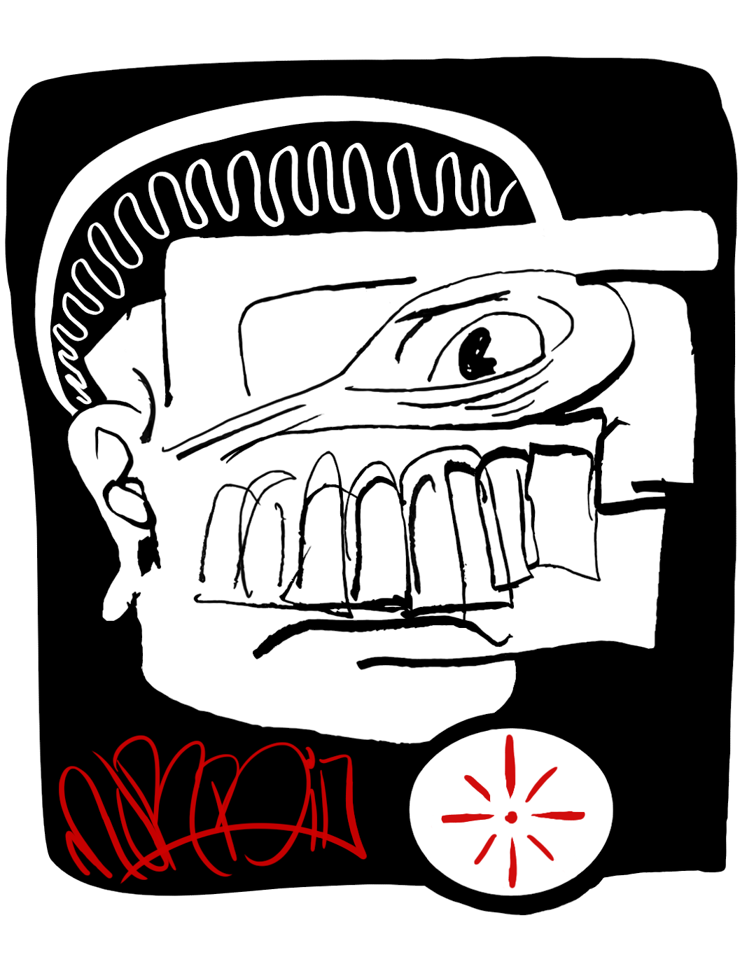 Block Head Poster